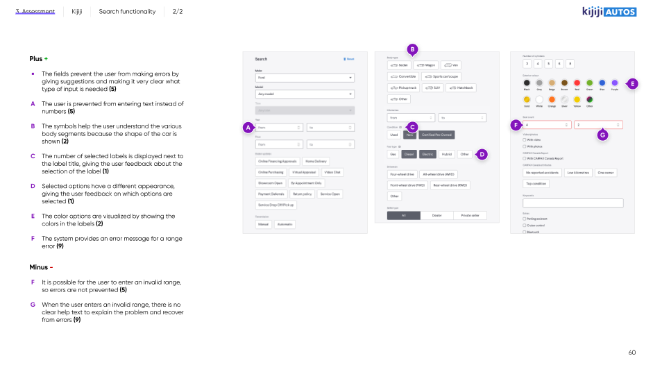 One of the slides with observations of the Marktplaats project